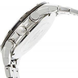 Casio Edifice EFR-539D-1AV men's chronograph watch, black dial, silver-tone stainless steel bracelet – detail view 3