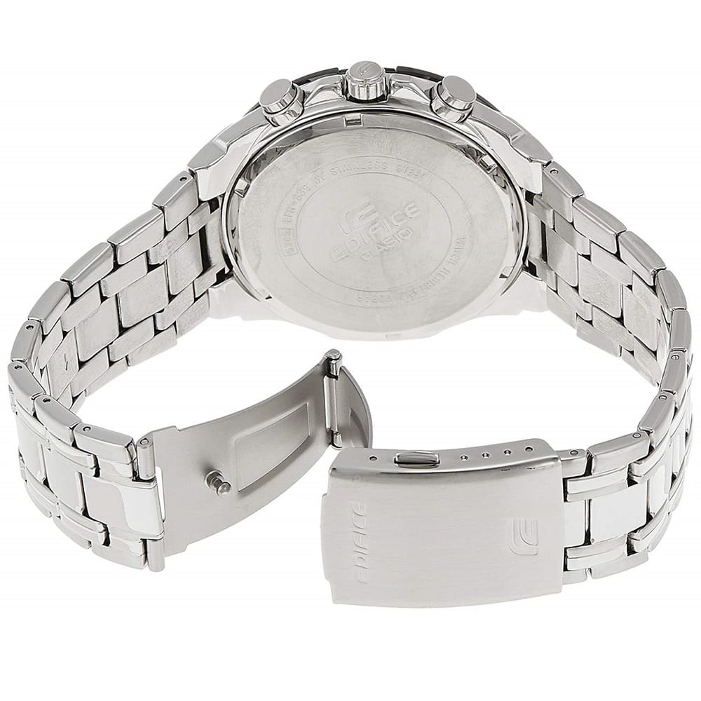 Casio Edifice EFR-539D-7AV men's chronograph watch, white dial, silver-tone stainless steel bracelet – detail view 1