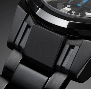 Casio Edifice EFR-540BK-1AV men's chronograph watch, black dial, black ion-plated stainless steel bracelet – detail view 1