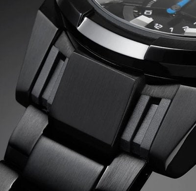 Casio Edifice EFR-540BK-1AV men's chronograph watch, black dial, black ion-plated stainless steel bracelet – detail view 1