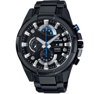 Casio Edifice EFR-540BK-1AV men's chronograph watch, black dial, black ion-plated stainless steel bracelet – front view