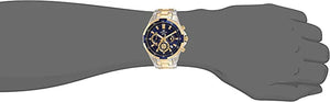 Casio Edifice EFR-554SG-2AV men's chronograph watch, blue dial, two-tone silver and gold-tone stainless steel bracelet – detail view 3