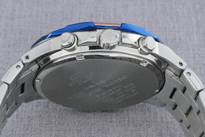 Casio Edifice EFR-554TR-2A men's chronograph watch, black dial, silver-tone stainless steel bracelet – detail view 2