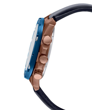 Casio Edifice EFR-569BL-2AV men's chronograph watch, blue dial, genuine blue leather strap – detail view 1