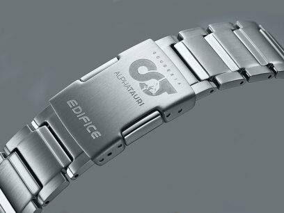 Casio Edifice EQB-1100AT-2A men's chronograph watch, blue dial, silver-tone stainless steel bracelet – detail view 1