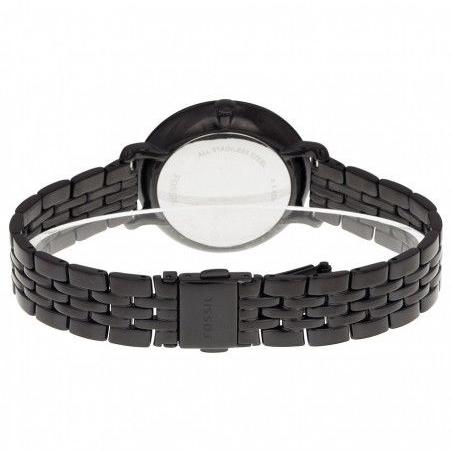 Black watch with metal strap on a white background