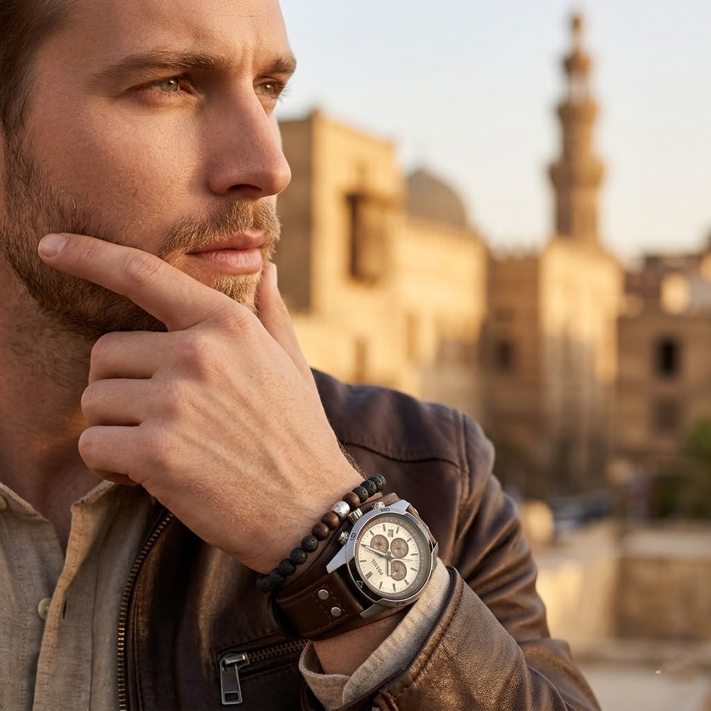 kanashkoryo・クロスビー2点セット・ブラウン、ステッチキャメル Fossil Coachman CH2565 Men's Chronograph Watch – Luxury Hub Store