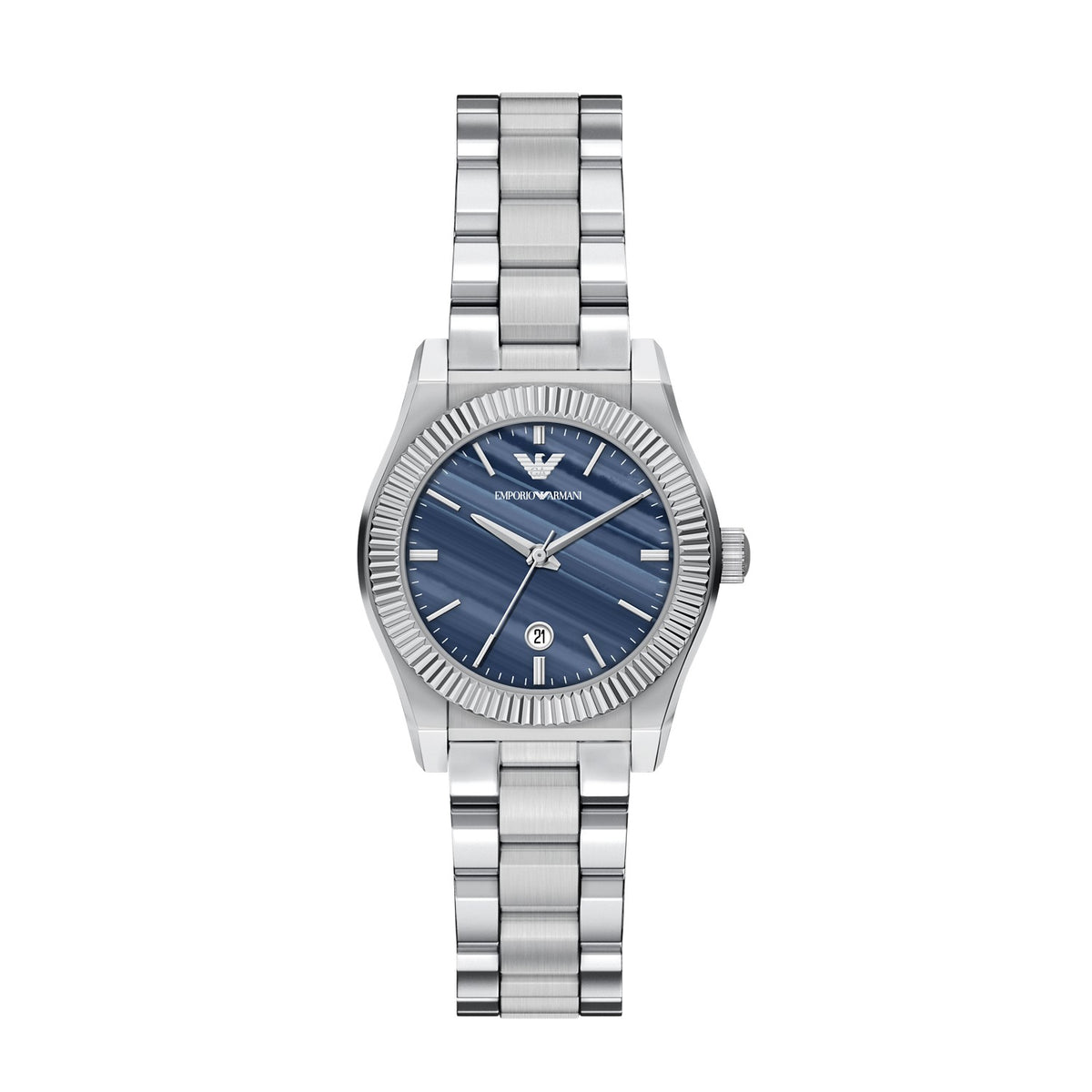 Emporio Armani Federica AR11760 Women's Watch – Blue Dial & Silver Stainless Steel Strap