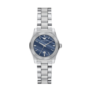 Emporio Armani Federica AR11760 Women's Watch – Blue Dial & Silver Stainless Steel Strap