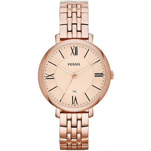 Authentic real-life photo of Fossil ES3435 showing actual rose gold shine and matching dial