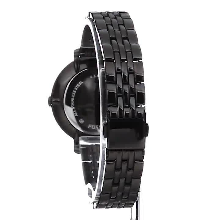 Back view photo of Fossil Jacqueline ES3614 showing the stainless steel caseback