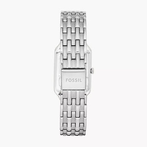Back view photo of Fossil Raquel ES5221 showing the stainless steel caseback