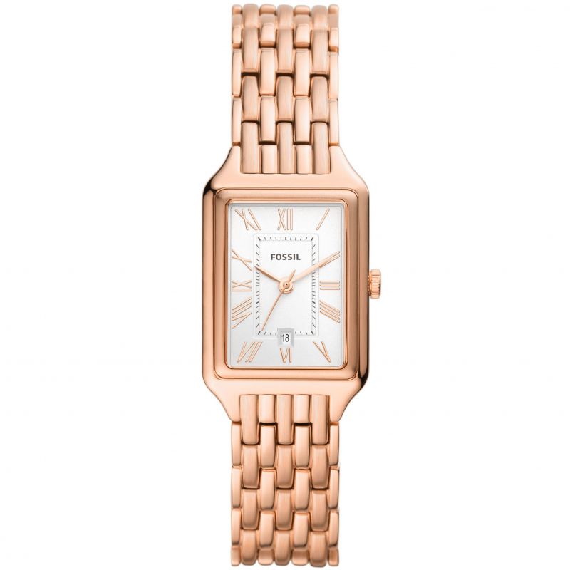 Authentic real-life photo of Fossil Raquel ES5271 showing actual rose gold finish and white dial