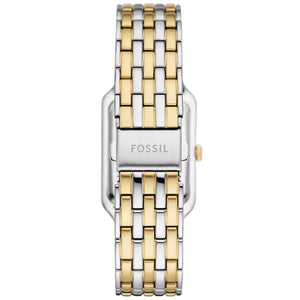 Back view photo of Fossil Raquel ES5305 showing the stainless steel caseback