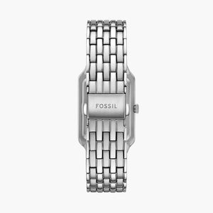 Back view photo of Fossil Raquel ES5400 showing the stainless steel caseback