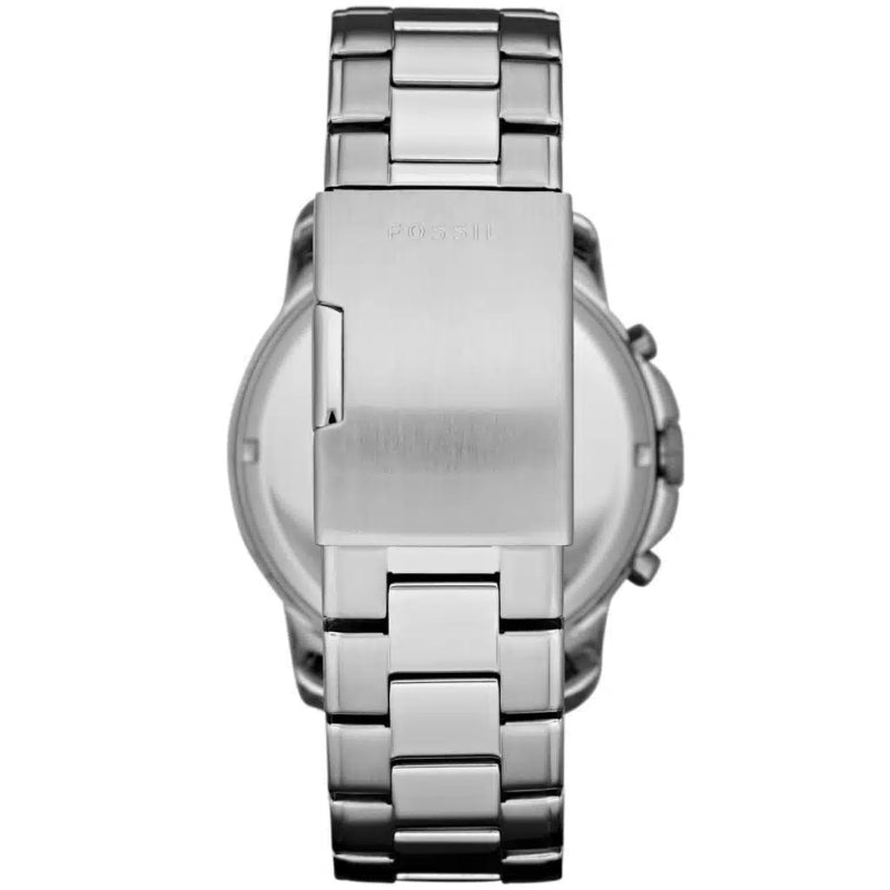 Silver smartwatch on a white background