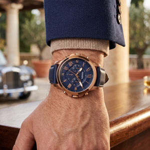 Fossil Grant FS4835 men's chronograph watch worn on the wrist.