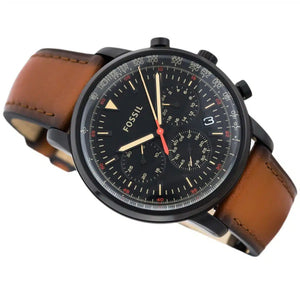 Right side profile of the Fossil Goodwin FS5501 showing the crown and chronograph pushers.