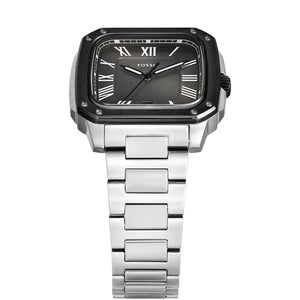 Side view photo of Fossil FS6122 showing the thickness of the square metal case