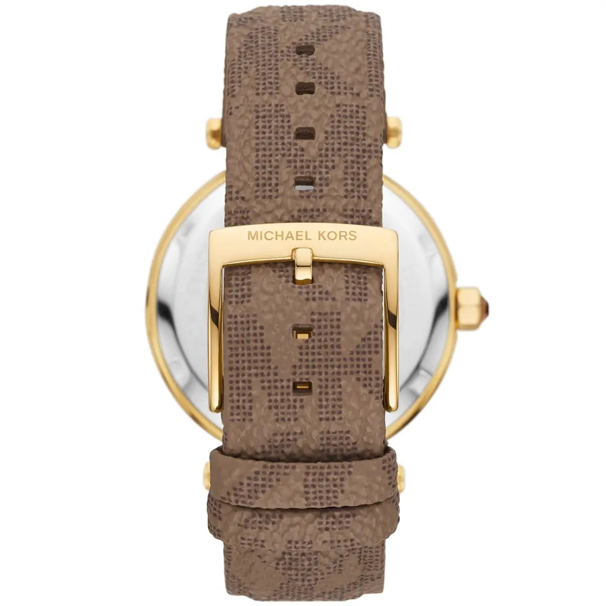 إبزيم ساعة مايكل كورس MK2973 ذهبي أصلي وسير جلد طبيعي أصفر