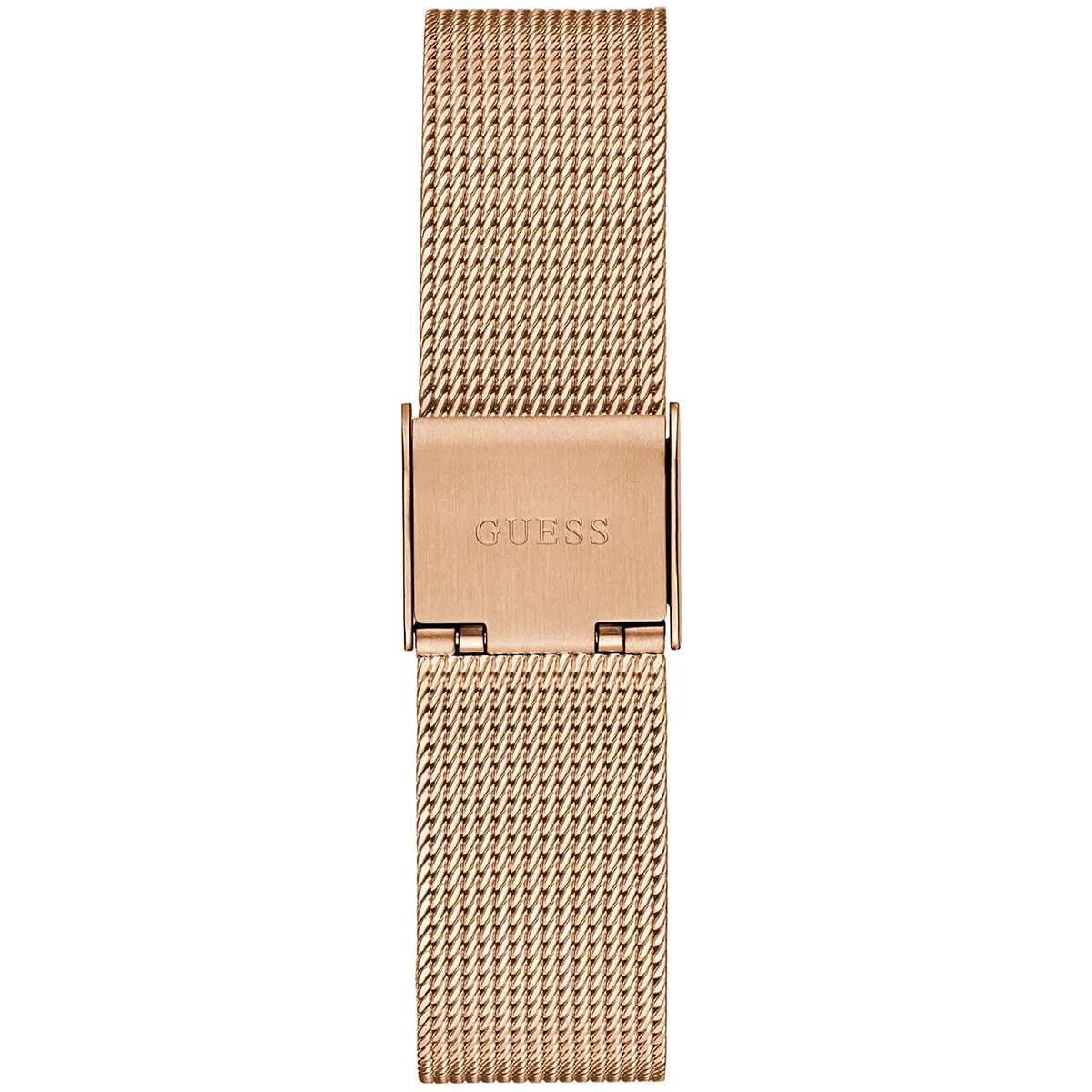 Rose gold stainless steel slide clasp on the mesh bracelet of the GW0508L3