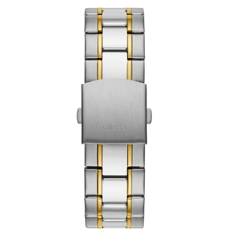 Stainless steel deployment clasp on the bracelet of the Guess GW0056G4