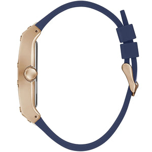 Right side profile of Guess GW0202G4 highlighting the rose gold tone and crown