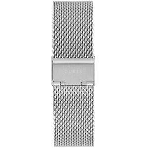 Silver adjustable jewelry clasp on the mesh bracelet of the Guess GW0368G1