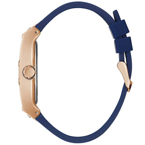 Right side profile of Guess GW0386G2 highlighting the gold tone and crown