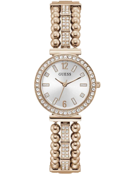 Guess Gala GW0401L3 Women's Watch – White Dial & Rose Gold-Tone Steel Strap