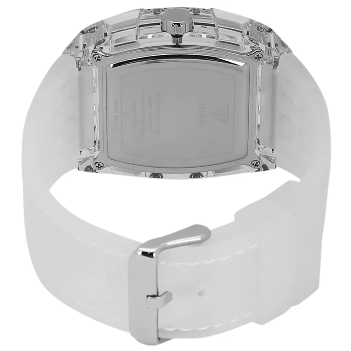 Back view of the Guess GW0499G3 showing the movement through the case
