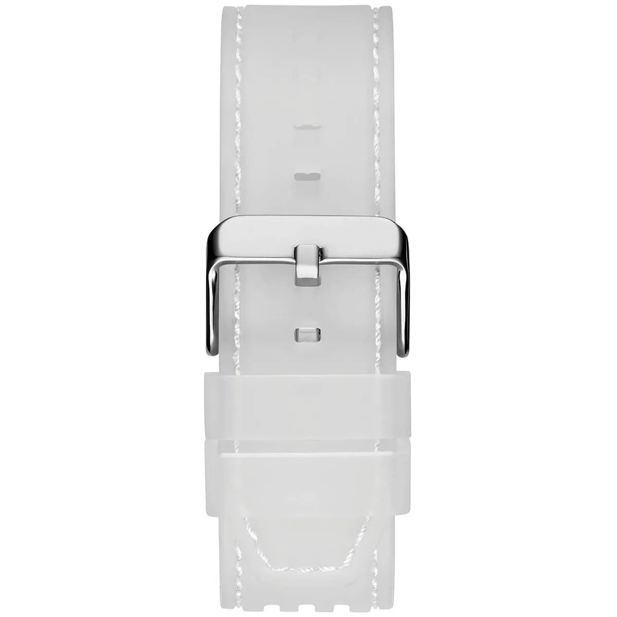 Close-up of the transparent rubber strap texture on Guess GW0499G3