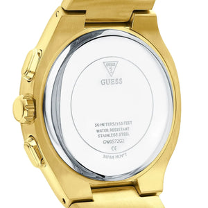 Back view of the Guess GW0572G2 watch showing the stainless steel caseback