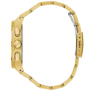 Side profile view of the 11mm gold case of the Guess GW0572G2