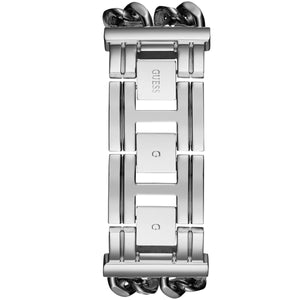 Silver stainless steel jewelry clasp (Self-Adjustable G-Links) on the bracelet of the W1117L1