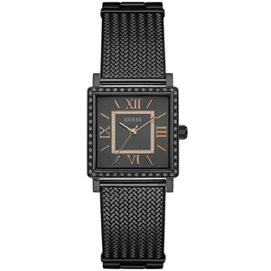 Guess Highline W0826L4 ladies watch with square black case and mesh strap