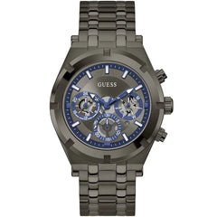 Guess GW0260G3 men's Continental multifunction quartz watch with gunmetal stainless steel case and bracelet