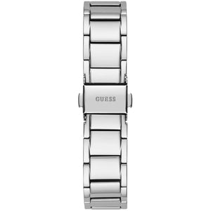 Guess Solstice GW0403L1 women's watch - silver dial silver steel strap, profile view