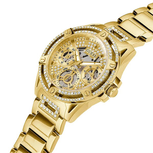 Guess Queen GW0464L2 women's watch - gold dial gold steel strap, side angle