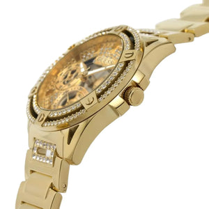Guess Queen GW0464L2 women's watch - gold dial gold steel strap, profile view