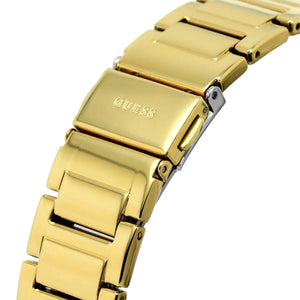 Guess Deco GW0472L2 women's watch - gold dial gold steel strap, profile view