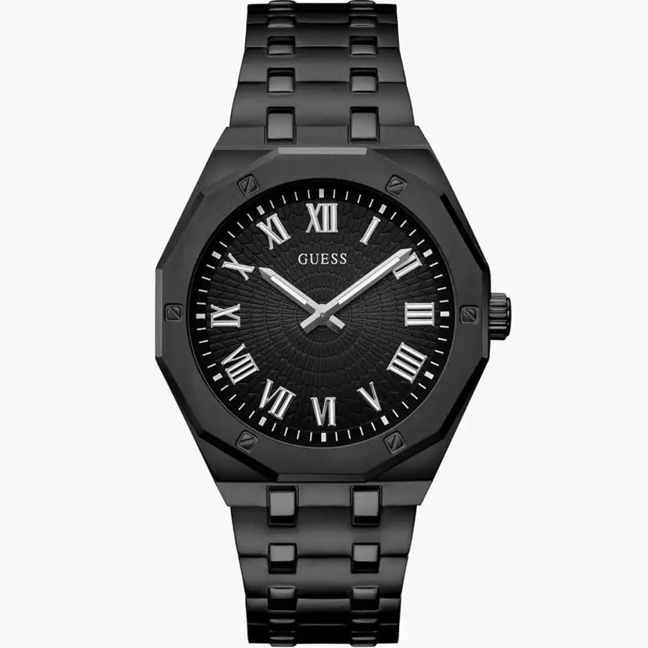 GUESS GW0575G3 Asset Men's Black Stainless Steel Bracelet Roman Numeral Quartz Analog Watch