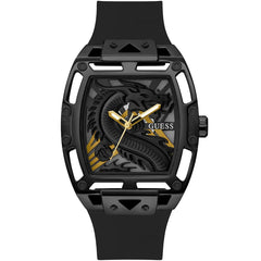 Guess GW0648G1 Legend men's black dragon watch with silicone strap