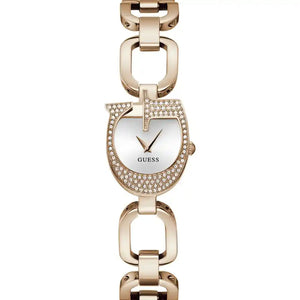 Guess GW0683L3 Women's watch - silver dial rose gold strap