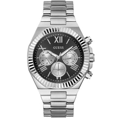 Guess Equity GW0703G1 Men's watch - black dial silver strap