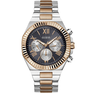 Guess GW0703G4 Equity men's two-tone stainless steel multifunction quartz watch with black dial