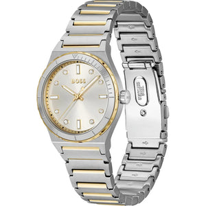 Hugo Boss Candor Sport 1502790 Women's watch - silver dial two-tone steel strap detail