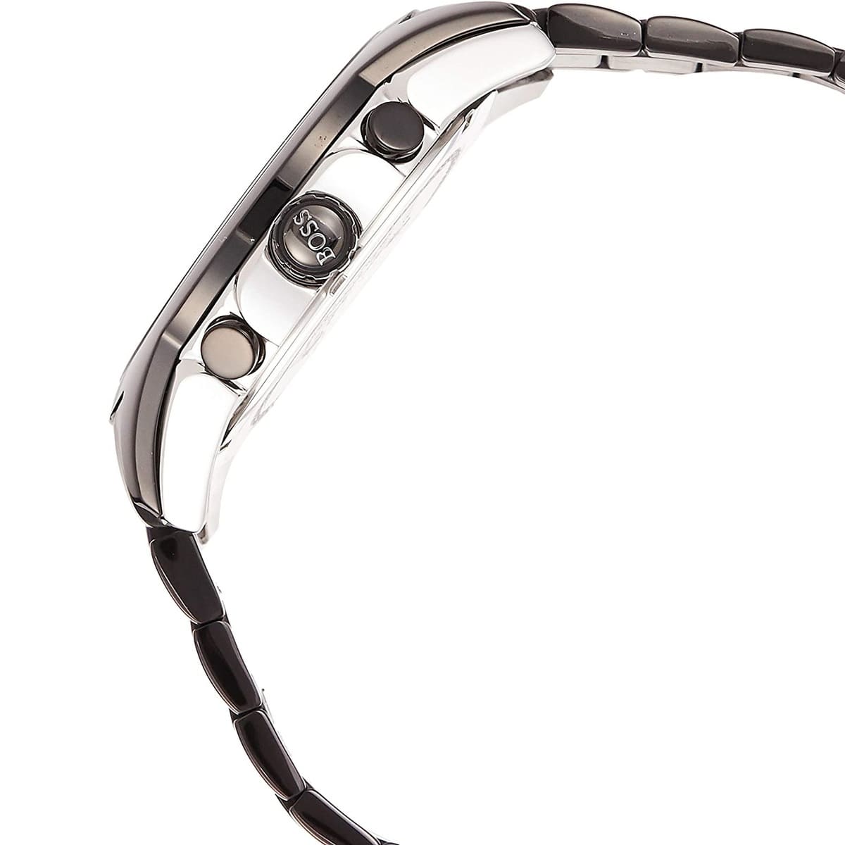 Side profile view showing the 11mm case thickness and sleek design of the Hugo Boss 1513365