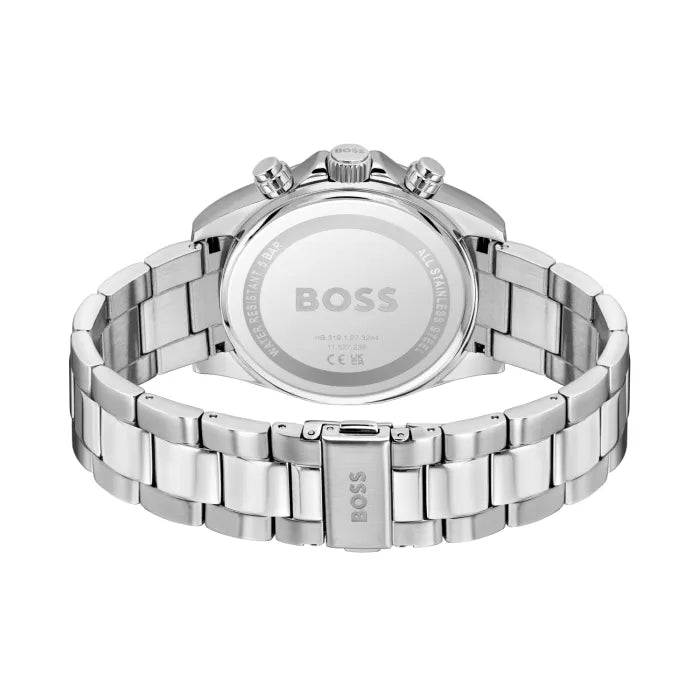 Engraved stainless steel case back of the Hugo Boss 1514268 watch.