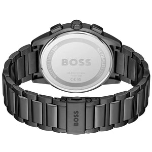 Back view of the Hugo Boss 1513929 watch showing the stainless steel caseback details